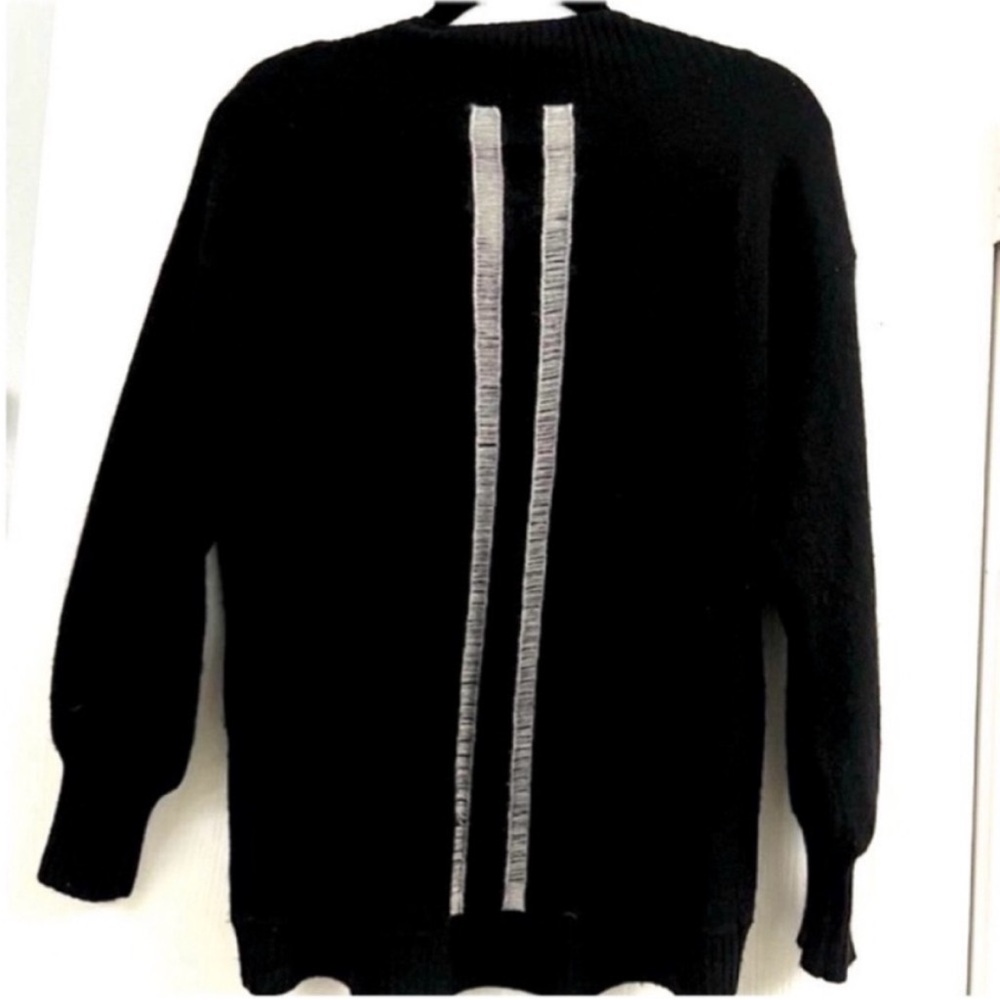 CHARLI Women's Black Crewneck Cashmere Oversized Sweater Size XS